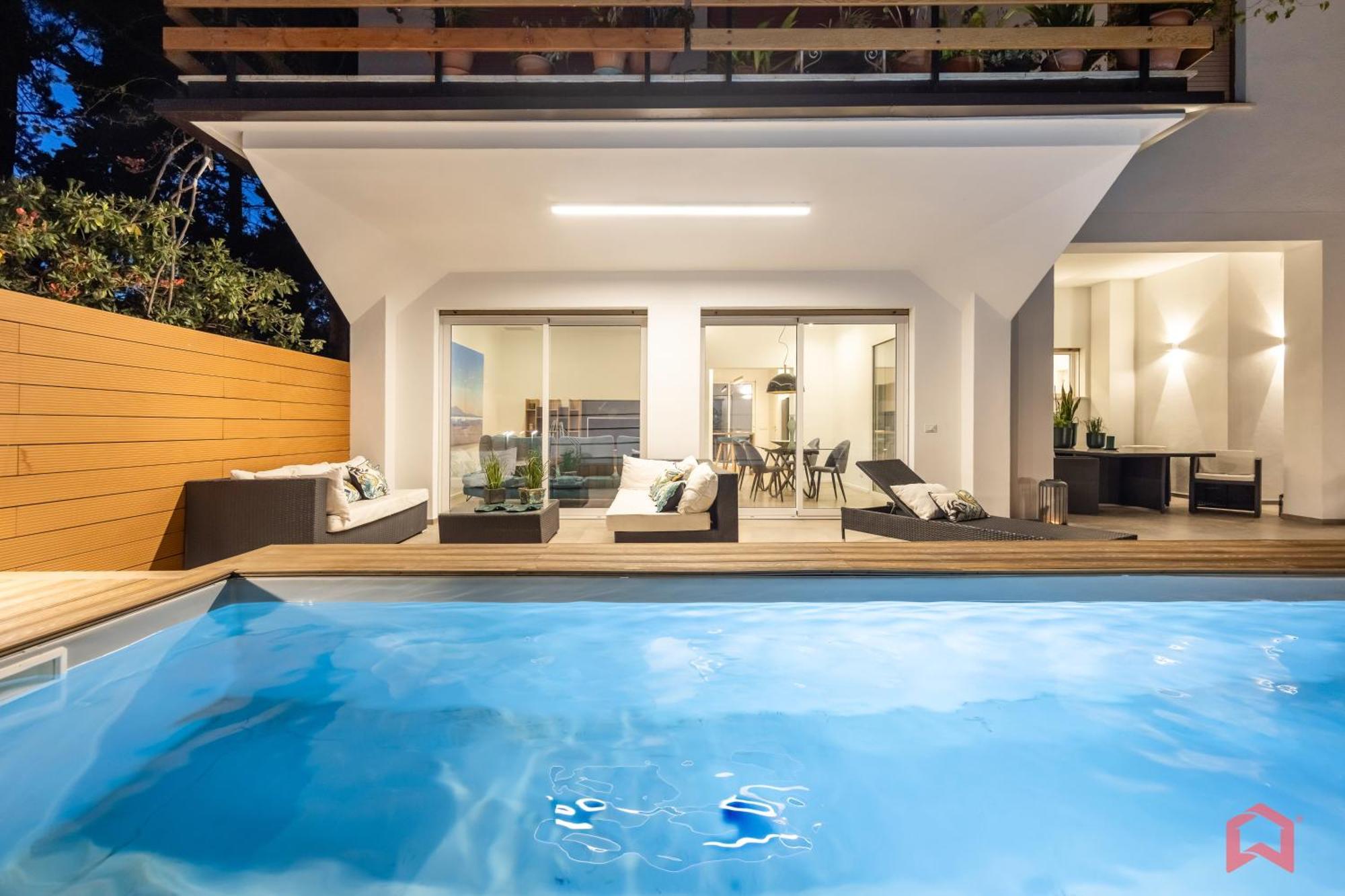 Appartamento In Villa Con Piscina Privata Palermo Exteriör bild